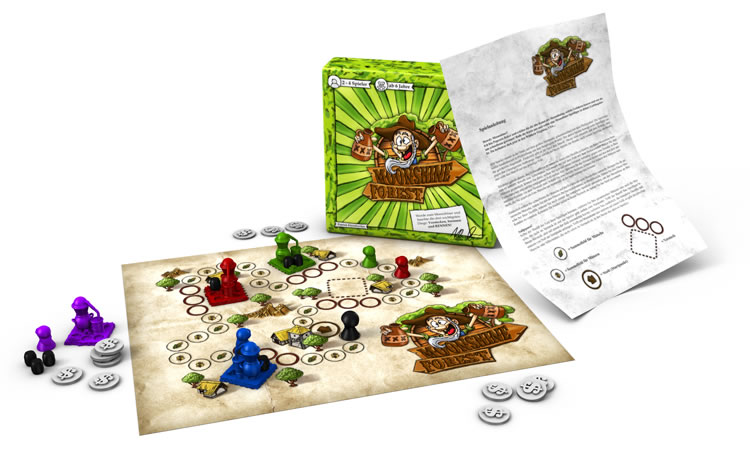 the productshot of the moonshine forest boardgame